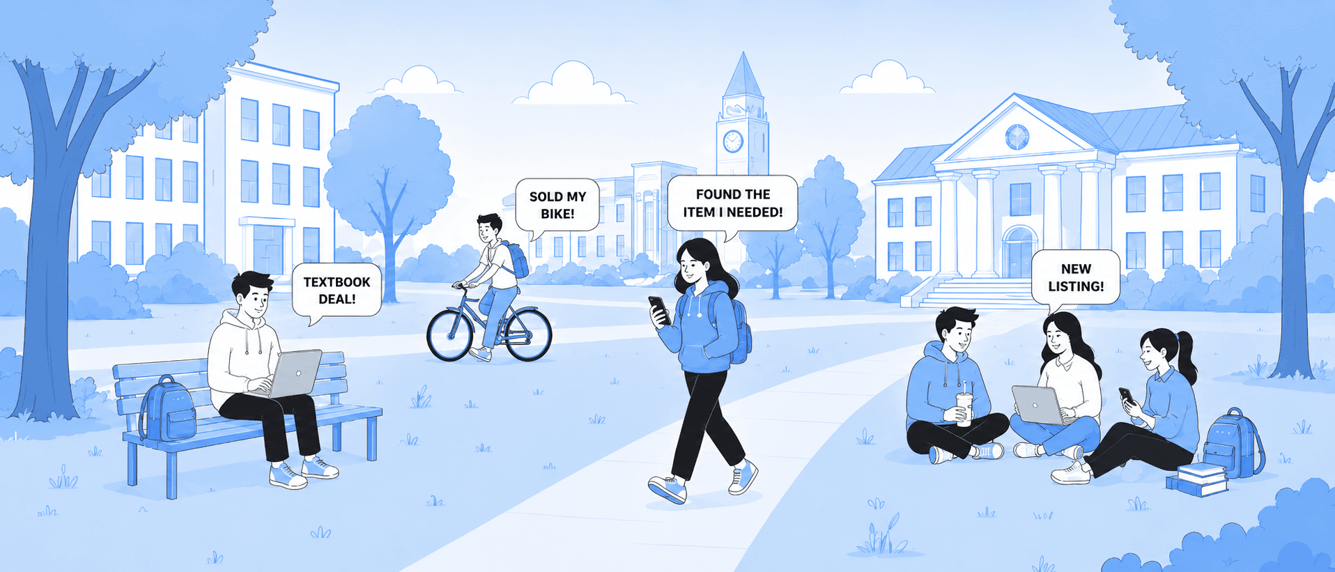 Students across campus selling bikes, textbooks and gadgets on Rempor
